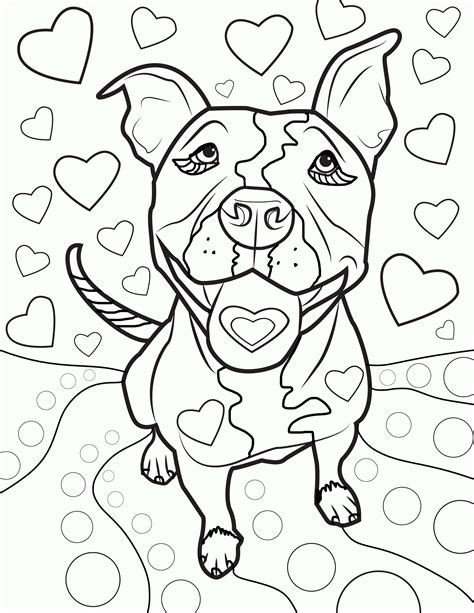 Printable Pitbull Coloring Pages