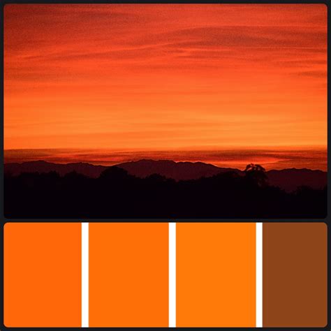 What Color Goes With Sunset Orange at Iris Morris blog