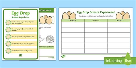 KS1 Egg Drop Science Investigation Pack