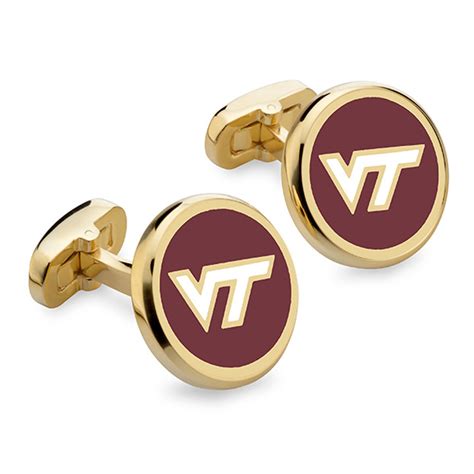 Virginia Tech Enamel Cufflinks - Graduation Gift Selection | M.LaHart & Co.