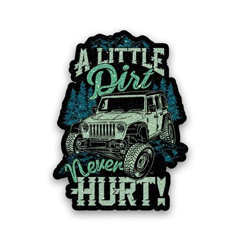 Buy Dirt Never Hurt Glitter Sticker Online | Premium Waterproof Vinyl ...