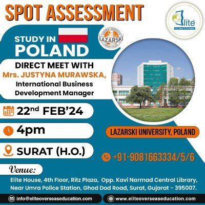 Study In Poland - Spot Assessment - Lazarski University, Poland , Elite ...