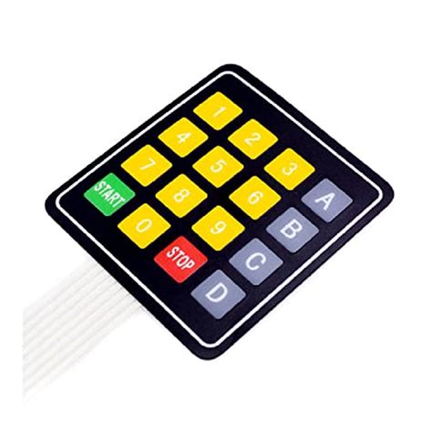 DC 12V 4×4 16 Key Matrix Membrane Switch Keypad – GonaKart India