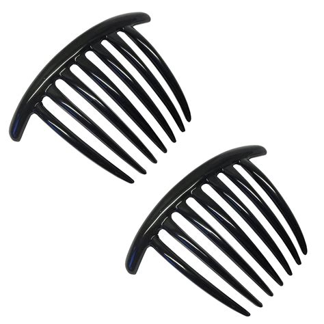 Amazon.com : Parcelona French Twist 7 Teeth Large Black Set of 2 ...