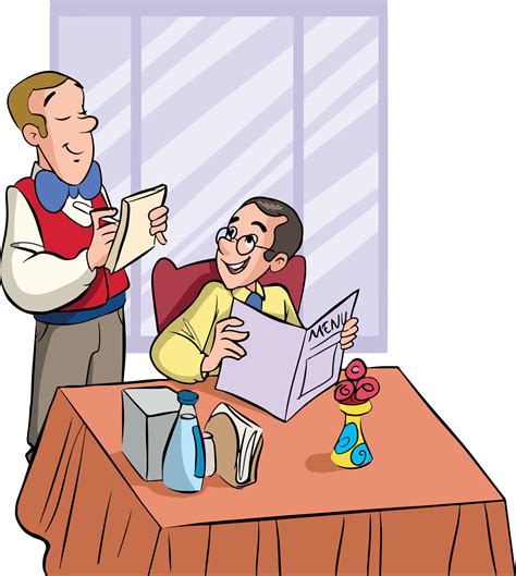 customer and waiter in restaurant cartoon vector 18807806 Vector Art at Vecteezy