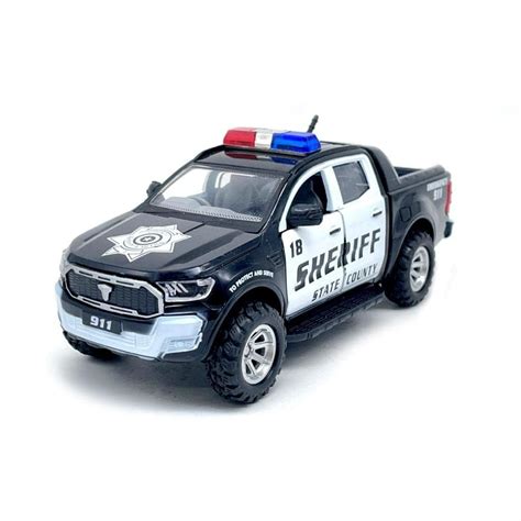 Sheel Police Car Toys for Kids Emargency Cars Toy Model Pull Back Car ...