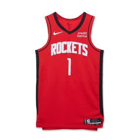 Amen Thompson Houston Rockets 2023-2024 Game Issued Icon Edition Jersey ...