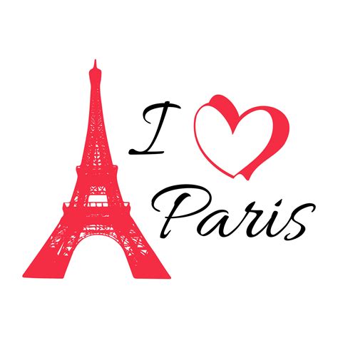 I love Paris 25879114 Vector Art at Vecteezy