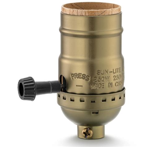 3 Way Lamp Socket Replacement, E26 Threaded Base, Turn Knob for Low ...