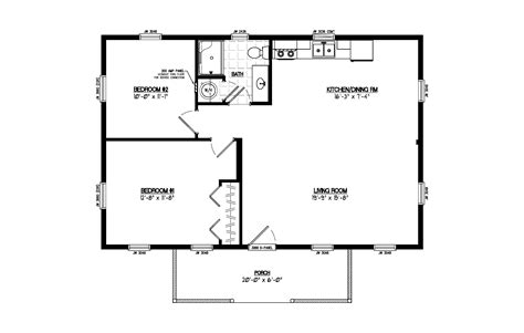 24x40 Bedroom House Plans Bungalow Mobile Home Floor Storysketeer ...