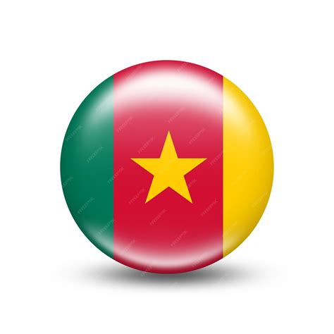 Premium Photo | Cameroon country flag in a circle with white shadow ...