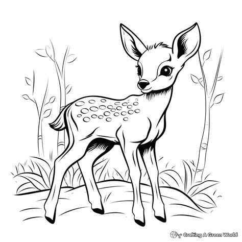 Coloring Pages Of Baby Deer