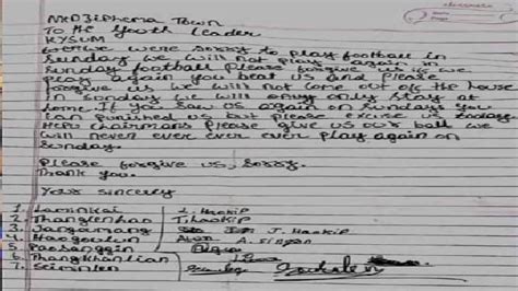 Forgive us, we will never play again on Sunday: Apology letter written ...