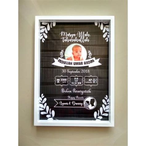Jual Biodata Bayi Biodata Anak Frame Box - Hiasan Dinding Baby Bio ...