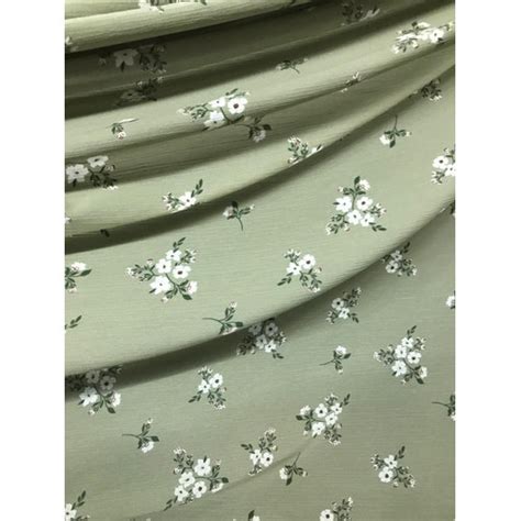 Jual Kain Crinkle Stretch Lady Crush Motif Bahan Airflow Yoryu Hijau ...