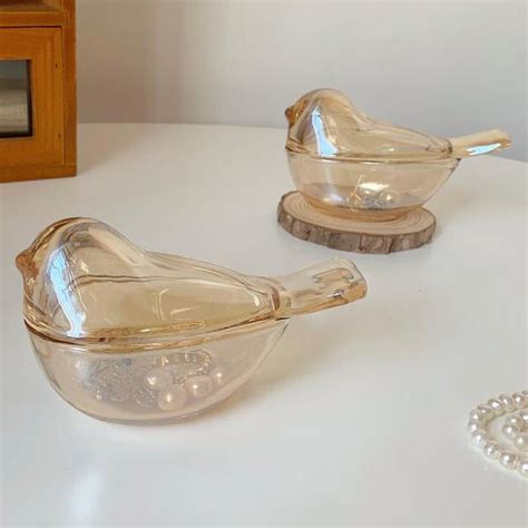 Amber Bird Glass Box Online - Premium Jewellery Box | Nestasia