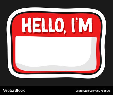 Image result for Hello I AM Sign