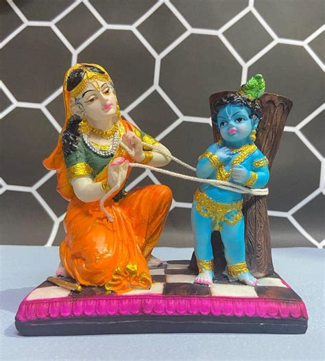 Buy Shree G Craft Maa Yashoda Binding Krishna Murti for Home Decor ...