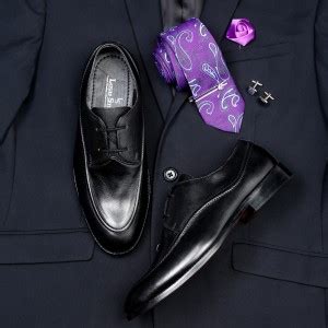 LOUIS STITCH Black British Classic Premium Italian Leather Two Eyelet ...