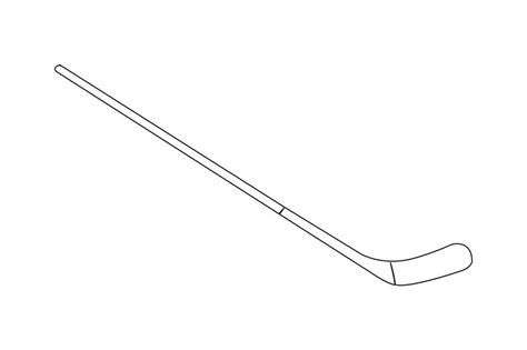 Premium Vector | Continuous line drawing of a hockey stick