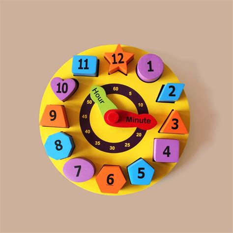 Shape Sorting Clock - Wooden Clock Shape Puzzle | Shumee