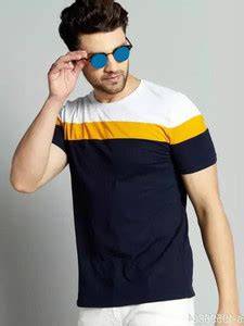 TRUE TIME Colorblock Men Round Neck Blue T-Shirt - Buy TRUE TIME ...