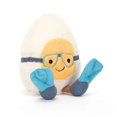 Jellycat Amuseable Knuffel Ei Boiled Egg Scuba - Grasonderjevoeten.nl