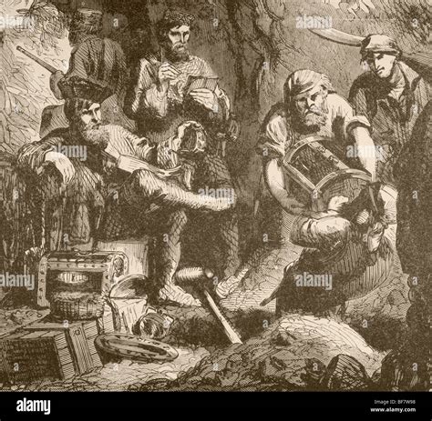 William "Captain" Kidd circa 1645 to 1701. Scottish pirate. Here seen ...