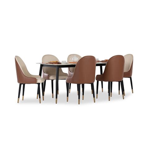 Buy Octavia 6 Seater White Marble - Stone Dining Set Online at Durian
