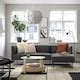 LILLEHEM 3-seat modular sofa w chaise longue, Gunnared/dark grey metal ...