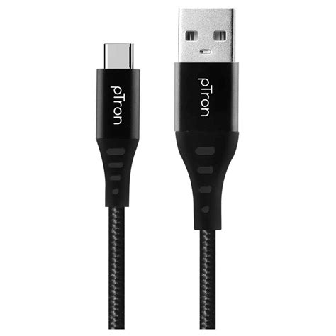 Buy PTron 1.5M Solero TB301 3A USB Type-C Charging Cable, (Black) at ...