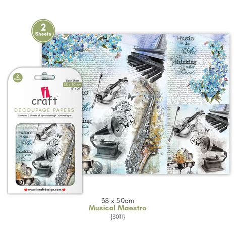 iCraft Decoupage Paper - Musical Maestro 15 x 20" | Art Lounge