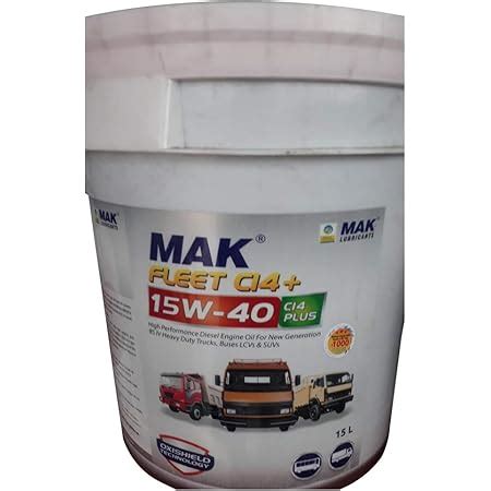 MAK Lubricants Fleet CI4+ 15W40 CI4 Plus Diesel Engine Oil for Heavy ...