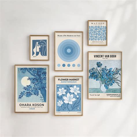Set of 6 henri matisse blue exhibition high quality print matisse ...