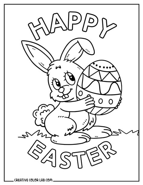 Bunny Rabbit Coloring Pages in PDF Format