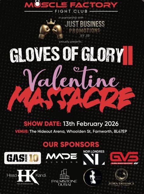 Gloves of glory II Valentines Massacre , The Hideout Arena, Bolton, 13 ...