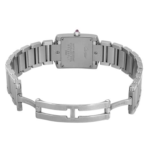 Cartier Tank Francaise 20mm Steel Silver Dial Ladies Quartz Watch ...