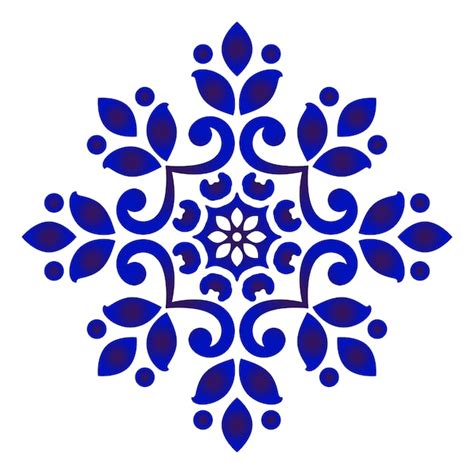 Floral decorative round element | Premium Vector
