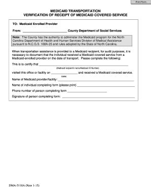 2015 Form NC DHB-5118A - Blank Fillable Template | Fill Out, Print ...