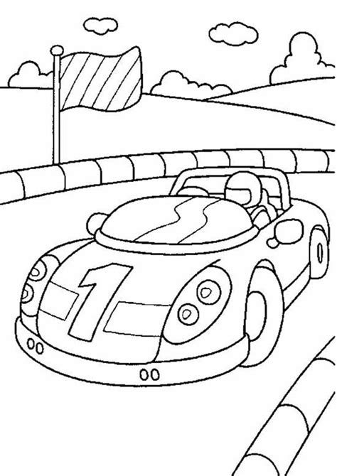 Coloring Page Race Car
