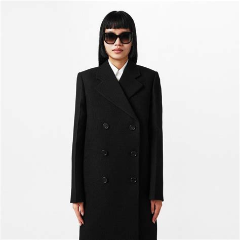 Prada Women's Double-Breasted Wool Long Sleeve Overcoat | Flannels