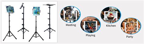 VTS Universal 2 in 1 Mobile, iPad and Tablet Holder Clamp with Tripod ...