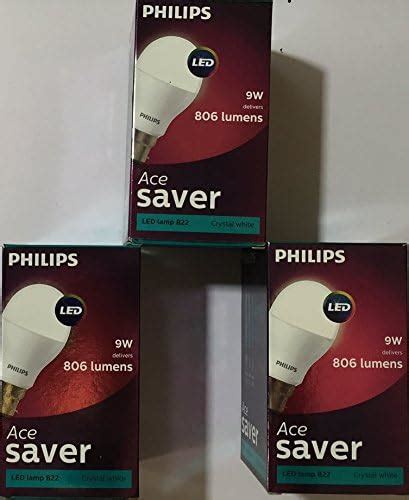 Buy PHILIPS LED 9W DELIVERS 806 LUMENS ACE SAVER LED LAMP B22 CRYSTAL ...