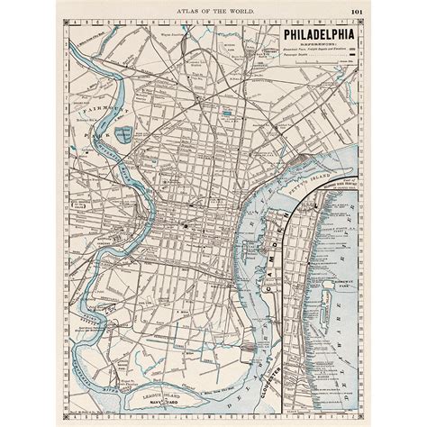 Historic Philadelphia Atlas - Vintage Maps | Old Town Print Gallery