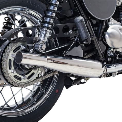 British Customs Predator Pro Slip On Exhaust Bonneville & T120 Ace ...