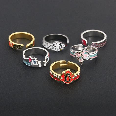 Buy FunBoat Kimetsu No Yaiba Tanjiro Finger Rings - Anime Characters ...