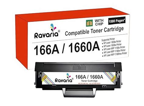 Ravaria W1660A / 166A Compatible Toner Cartridge Replacement for HP ...