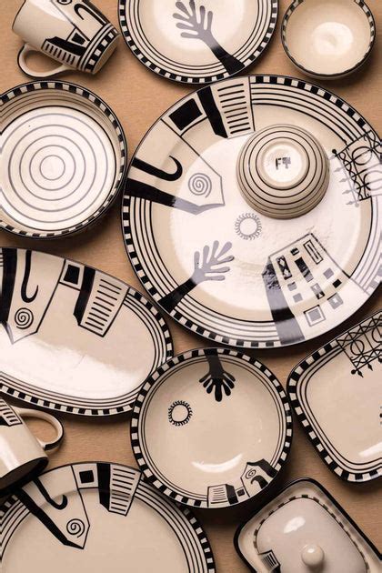 Buy Mombaye City Hand Painted Black And White Ceramic Katori Online ...