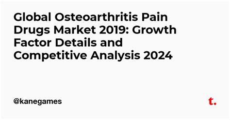 Global Osteoarthritis Pain Drugs Market 2019: Growth Factor Details and ...