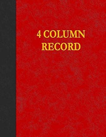 Buy 4 Column Record: Account Book Book Online at Low Prices in India ...